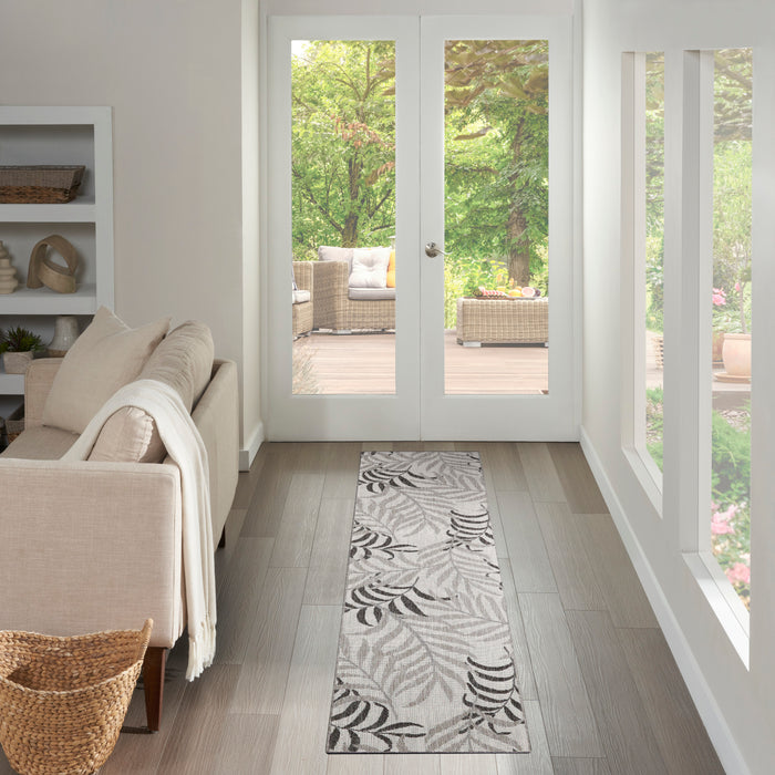 The Rug Corner Nourison Home Garden Oasis GOA01 GREY Area Rugs