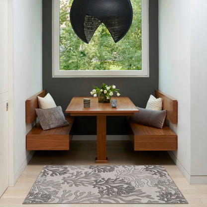 The Rug Corner Nourison Home Garden Oasis GOA05 GREY Area Rugs