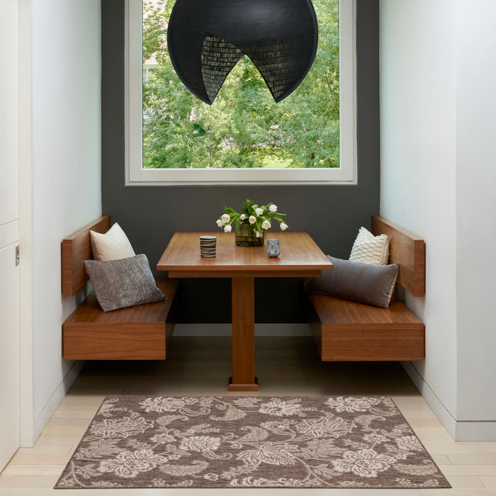The Rug Corner Nourison Home Garden Oasis GOA03 MOCHA Area Rugs