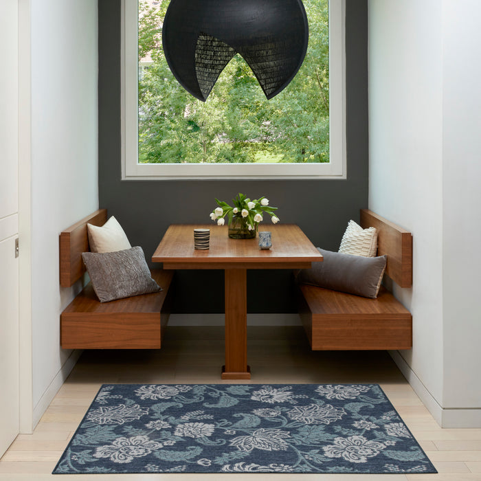 The Rug Corner Nourison Home Nourison Home - Garden Oasis Navy Area Rug GOA03