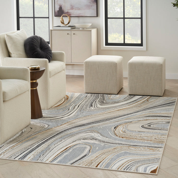The Rug Corner Nourison Home Nourison Home - Glitz Green/Gold Area Rug GLZ21