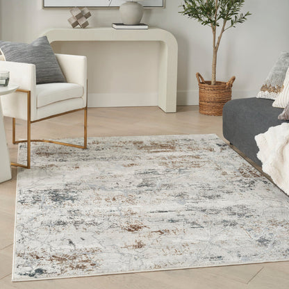 The Rug Corner Nourison Home Glitz GLZ23 GRYMT Area Rugs