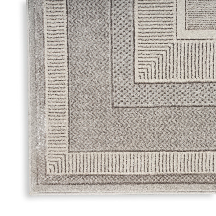The Rug Corner Nourison Home Glitz GLZ07 SILVR Area Rugs
