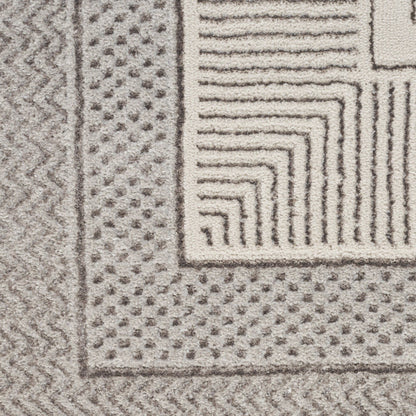 The Rug Corner Nourison Home Glitz GLZ07 SILVR Area Rugs