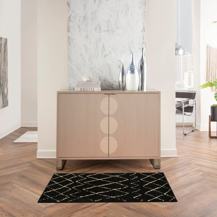 The Rug Corner Nourison Home Nourison Home - Grafix Black Area Rug GRF04