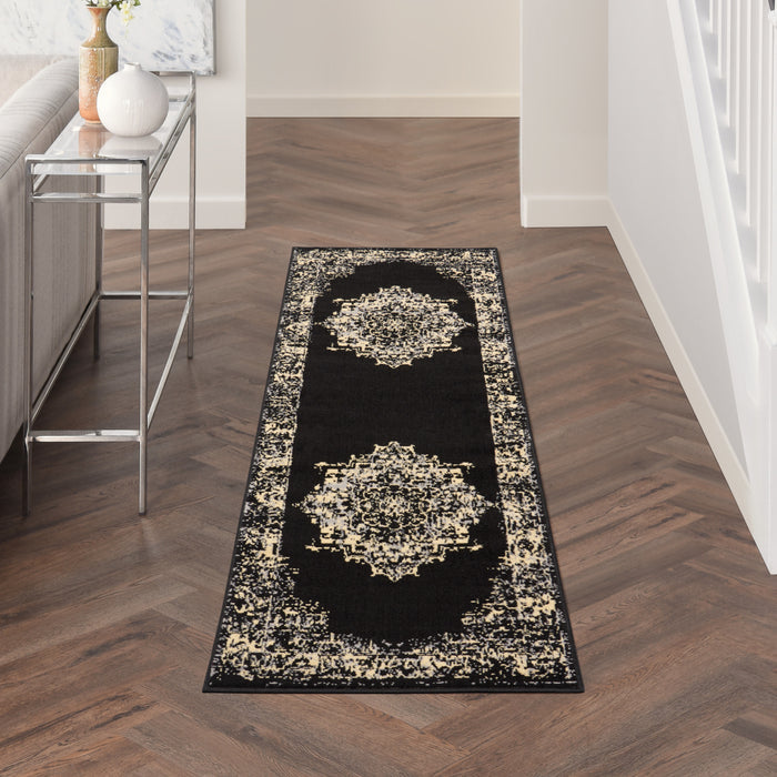 The Rug Corner Nourison Home Nourison Home - Grafix Black Area Rug GRF14