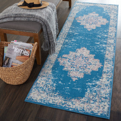 The Rug Corner Nourison Home Nourison Home - Grafix Blue Area Rug GRF14