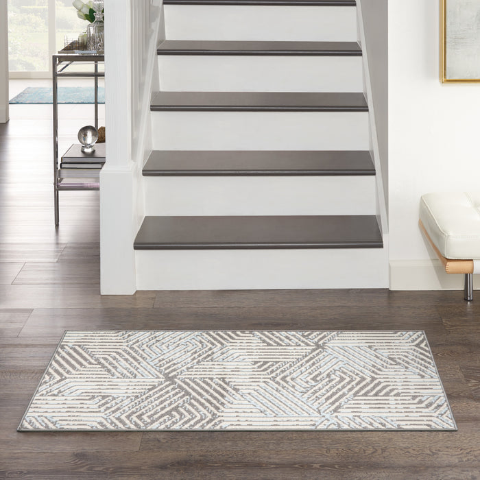 The Rug Corner Nourison Home Grafix GRF39 GREY Area Rugs