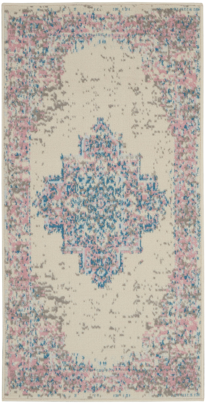 The Rug Corner Nourison Home Nourison Home - Grafix Ivory/Pink Area Rug GRF14