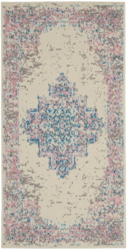 The Rug Corner Nourison Home Nourison Home - Grafix Ivory/Pink Area Rug GRF14