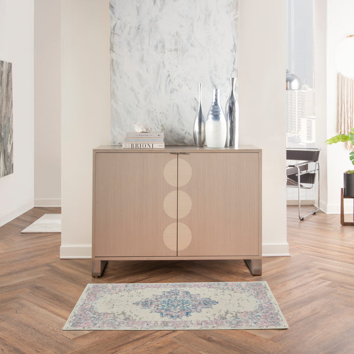 The Rug Corner Nourison Home Nourison Home - Grafix Ivory/Pink Area Rug GRF14