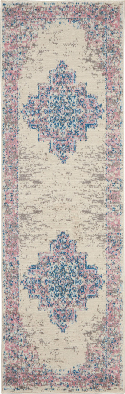 The Rug Corner Nourison Home Nourison Home - Grafix Ivory/Pink Area Rug GRF14