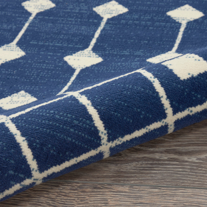 The Rug Corner Nourison Home Grafix GRF37 NAVY Area Rugs