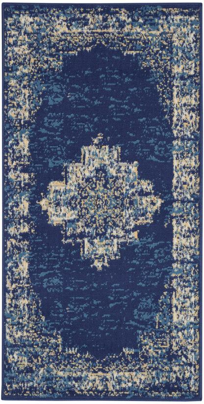 The Rug Corner Nourison Home Nourison Home - Grafix Navy/Blue Area Rug GRF14