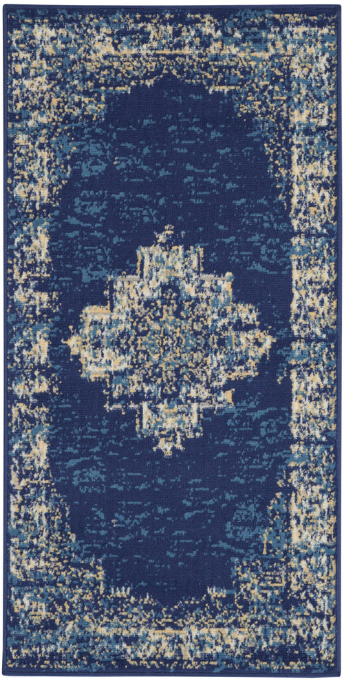 The Rug Corner Nourison Home Nourison Home - Grafix Navy/Blue Area Rug GRF14