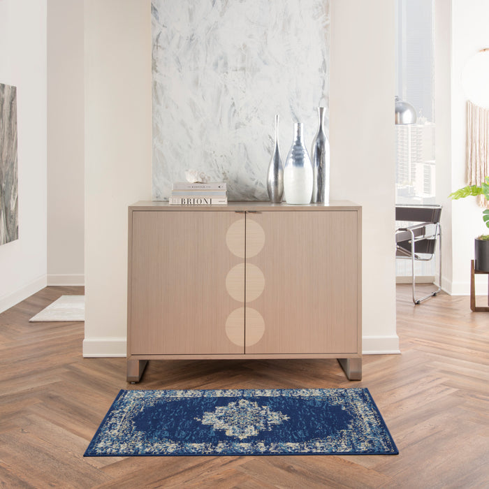 The Rug Corner Nourison Home Nourison Home - Grafix Navy/Blue Area Rug GRF14