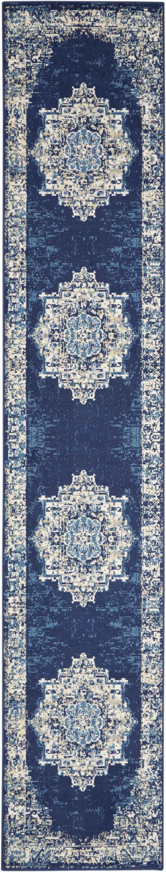 The Rug Corner Nourison Home Nourison Home - Grafix Navy/Blue Area Rug GRF14