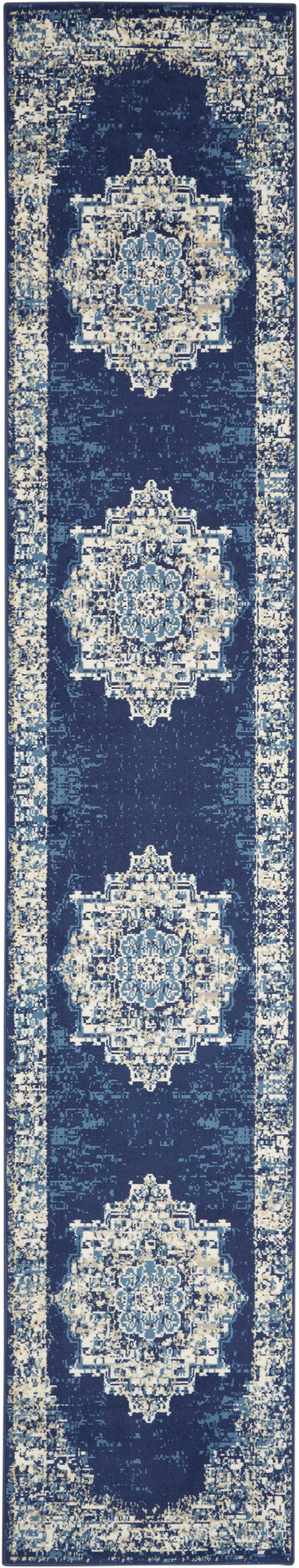 The Rug Corner Nourison Home Nourison Home - Grafix Navy/Blue Area Rug GRF14