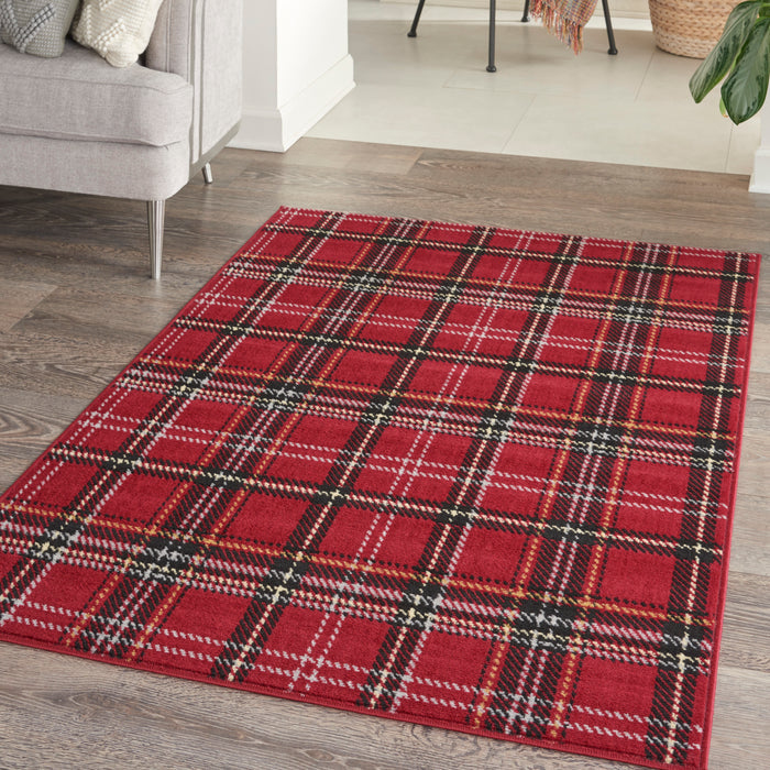 The Rug Corner Nourison Home Nourison Home - Grafix Red Area Rug GRF03
