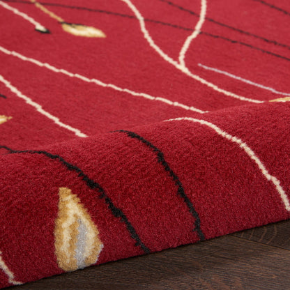 The Rug Corner Nourison Home Grafix GRF15 RED Area Rugs