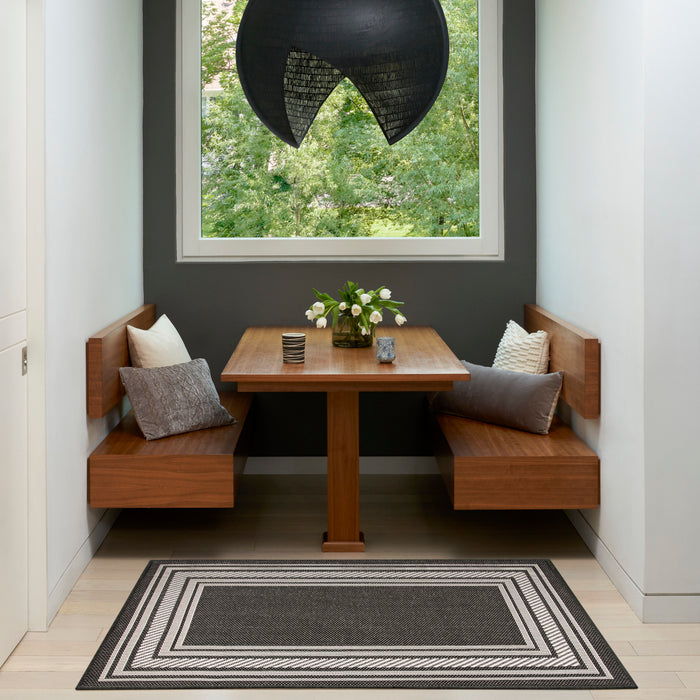 The Rug Corner Nourison Home Nourison Home - Horizon Indoor/Outdoor Black Area Rug HOZ03