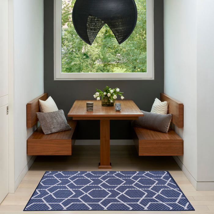 The Rug Corner Nourison Home Nourison Home - Horizon Indoor/Outdoor Navy Area Rug HOZ01