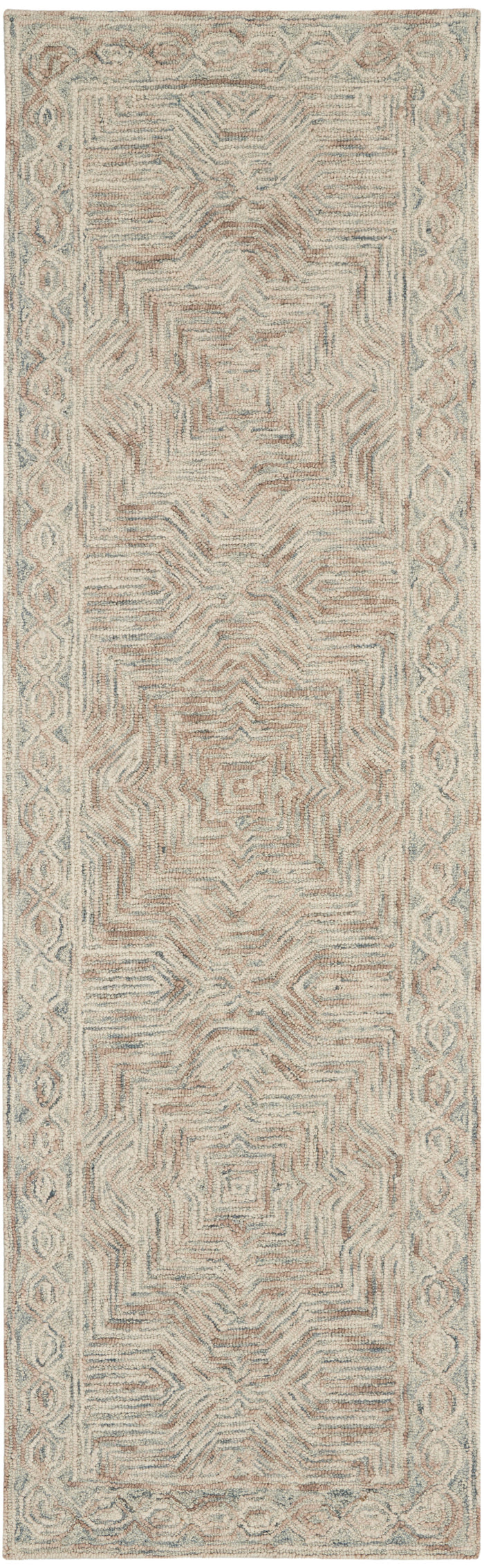 The Rug Corner Nourison Home Nourison Home - Interlock Blue/Ivory Area Rug ITL03