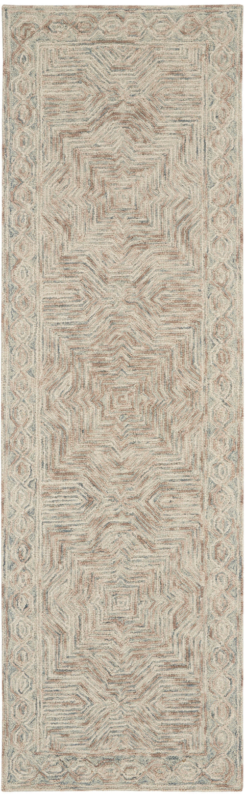 The Rug Corner Nourison Home Nourison Home - Interlock Blue/Ivory Area Rug ITL03