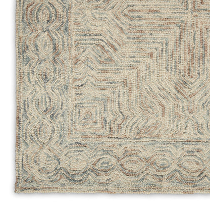 The Rug Corner Nourison Home Nourison Home - Interlock Blue/Ivory Area Rug ITL03