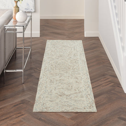 The Rug Corner Nourison Home Nourison Home - Interlock Blue/Ivory Area Rug ITL03