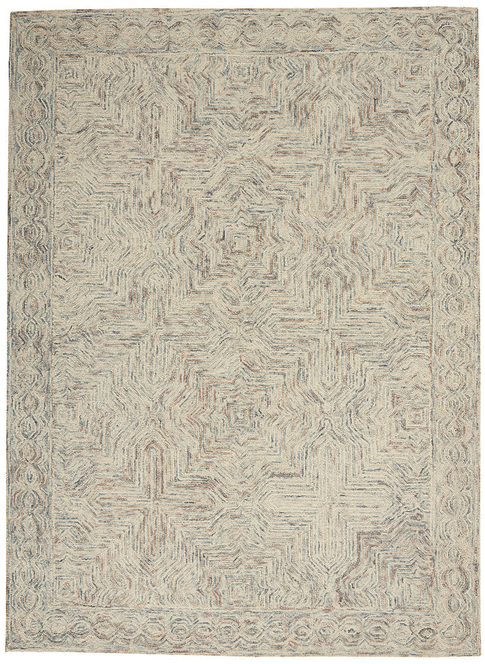 The Rug Corner Nourison Home Nourison Home - Interlock Blue/Ivory Area Rug ITL03