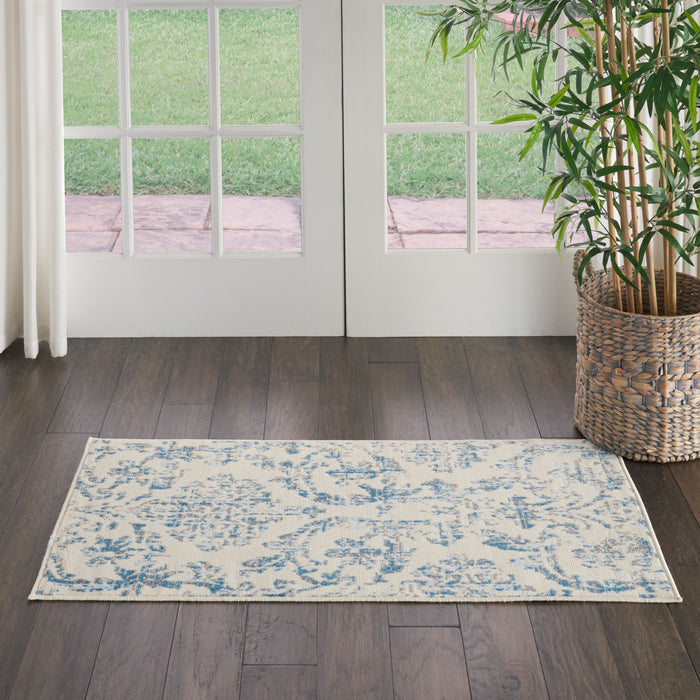 The Rug Corner Nourison Home Nourison Home - Jubilant Ivory/Blue Area Rug JUB09