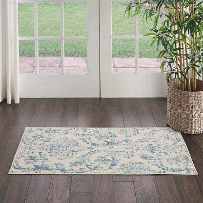 The Rug Corner Nourison Home Nourison Home - Jubilant Ivory/Blue Area Rug JUB09