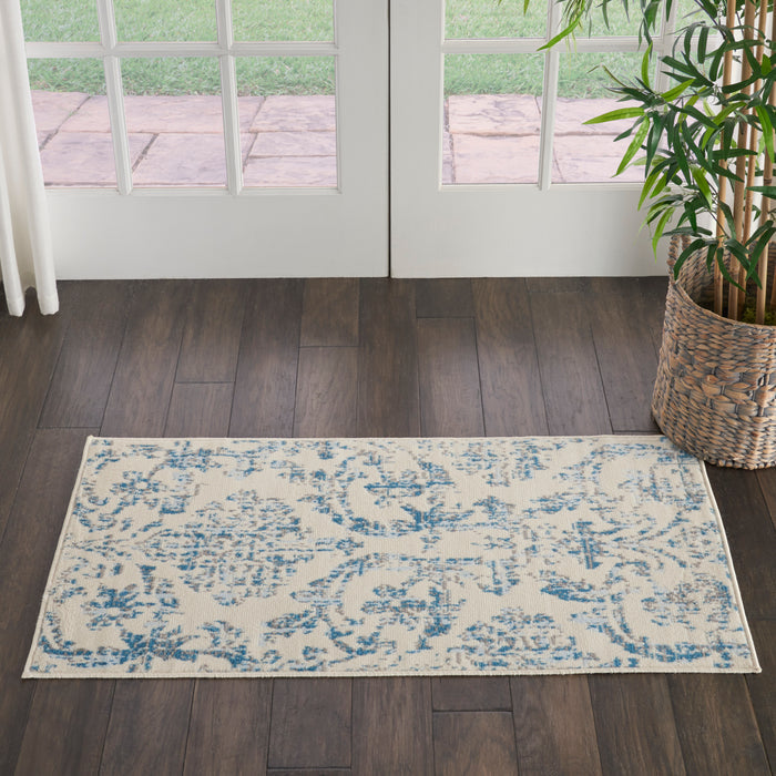 The Rug Corner Nourison Home Nourison Home - Jubilant Ivory/Blue Area Rug JUB09