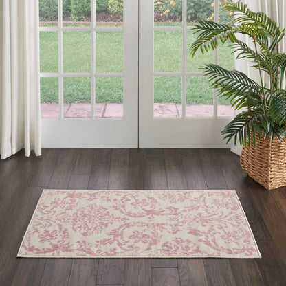 The Rug Corner Nourison Home Nourison Home - Jubilant Ivory/Pink Area Rug JUB09