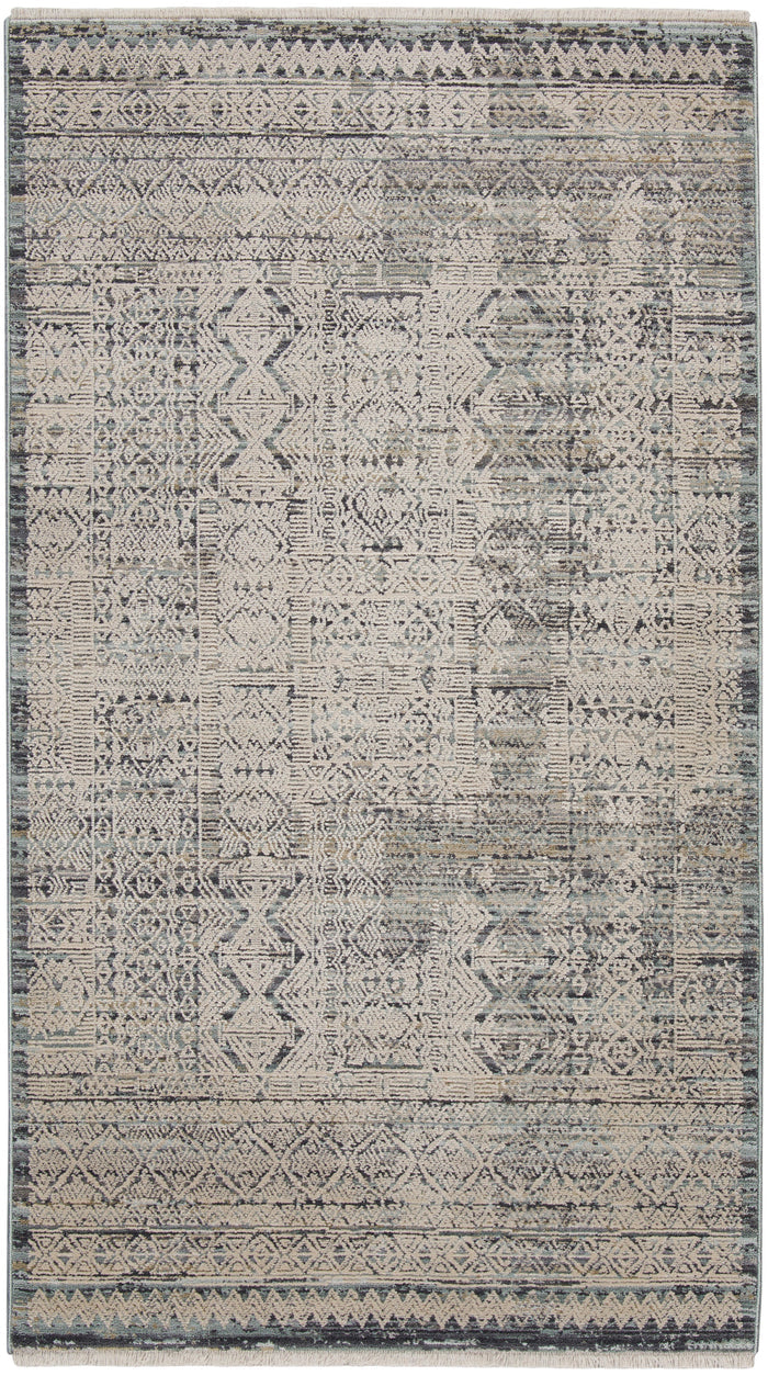The Rug Corner Nourison Home Nourison Home - Lynx Ivory/Blue Area Rug LNX06