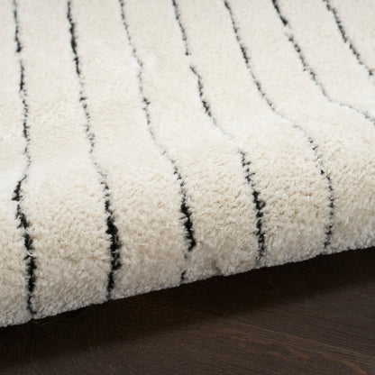 The Rug Corner Nourison Home Nourison Home - Modern Comfort Ivory/Black Area Rug MNC01