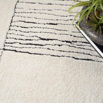 The Rug Corner Nourison Home Nourison Home - Modern Comfort Ivory/Black Area Rug MNC02