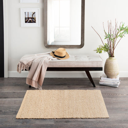 The Rug Corner Nourison Home Natural Jute NJT01 BLCHD Area Rugs