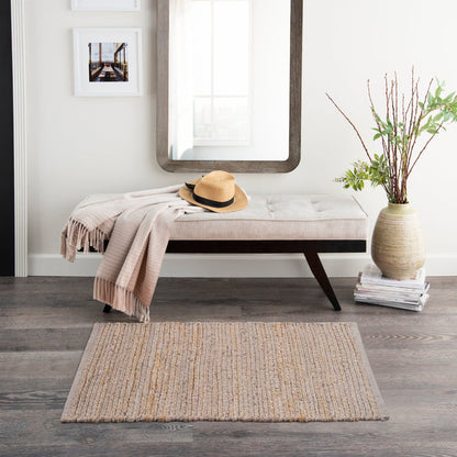 The Rug Corner Nourison Home Natural Jute NJT01 GREY Area Rugs