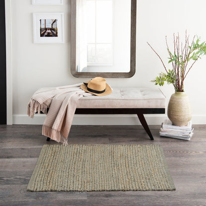 The Rug Corner Nourison Home Natural Jute NJT01 SAGE Area Rugs