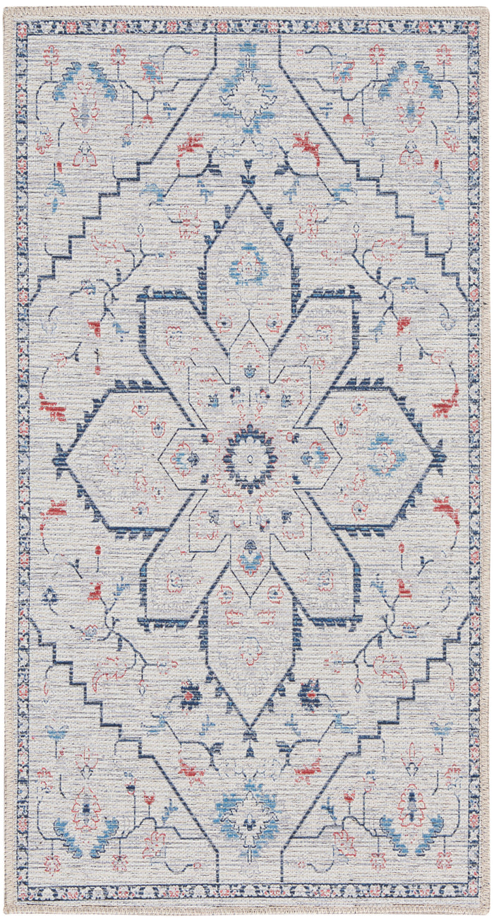 The Rug Corner Nourison Home New Concept Washables SR110 IVBLU Area Rugs