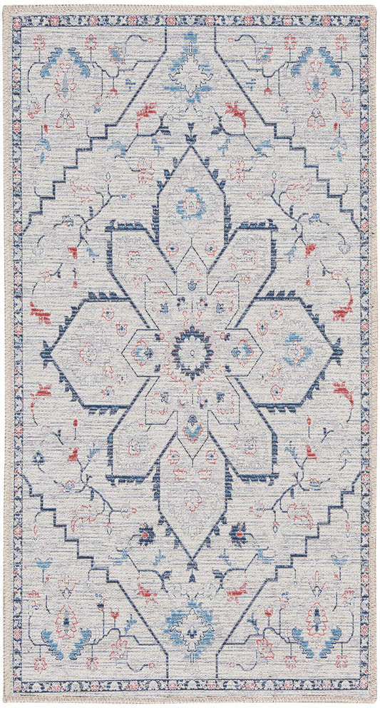 The Rug Corner Nourison Home New Concept Washables SR110 IVBLU Area Rugs