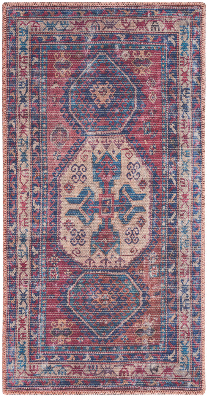 The Rug Corner Nourison Home Nourison Home - New Concept Washables Red/Navy Area Rug SR105