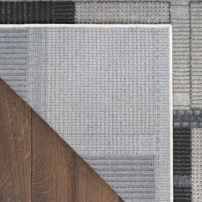 The Rug Corner Nourison Home Nordic NRC09 GRYBK Area Rugs