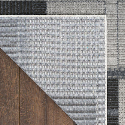 The Rug Corner Nourison Home Nordic NRC09 GRYBK Area Rugs