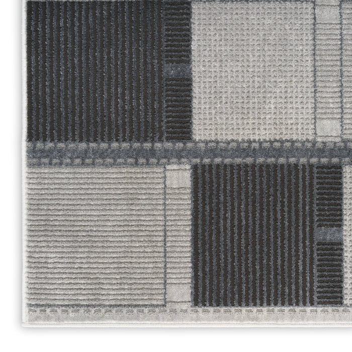 The Rug Corner Nourison Home Nordic NRC09 GRYBK Area Rugs