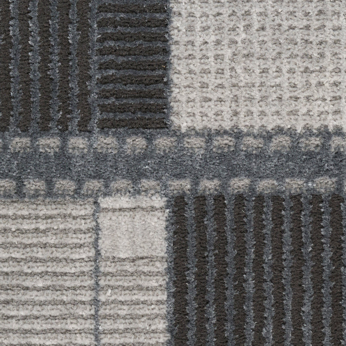 The Rug Corner Nourison Home Nordic NRC09 GRYBK Area Rugs