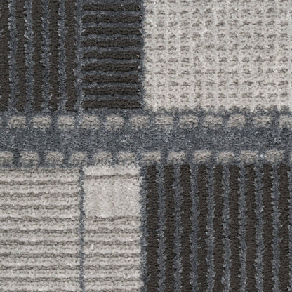 The Rug Corner Nourison Home Nordic NRC09 GRYBK Area Rugs