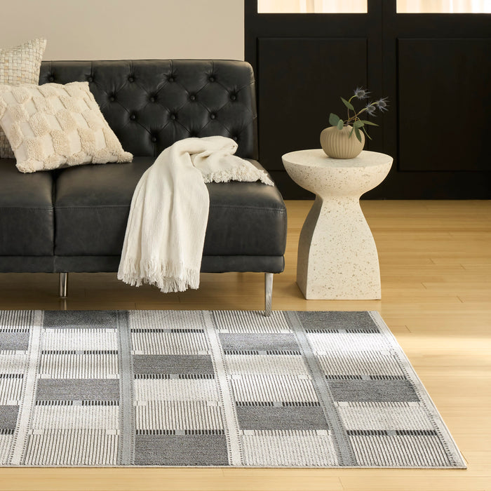 The Rug Corner Nourison Home Nordic NRC09 GRYBK Area Rugs